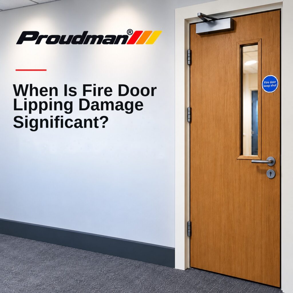 When fire door lipping damage is significant