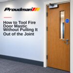 Tooling fire door mastic without pulling it out of the joint
