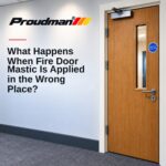 What happens when fire door mastic is applied in the wrong place