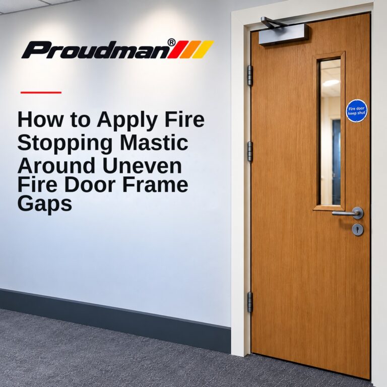How to Apply Fire Stopping Mastic Around Uneven Fire Door Frame Gaps