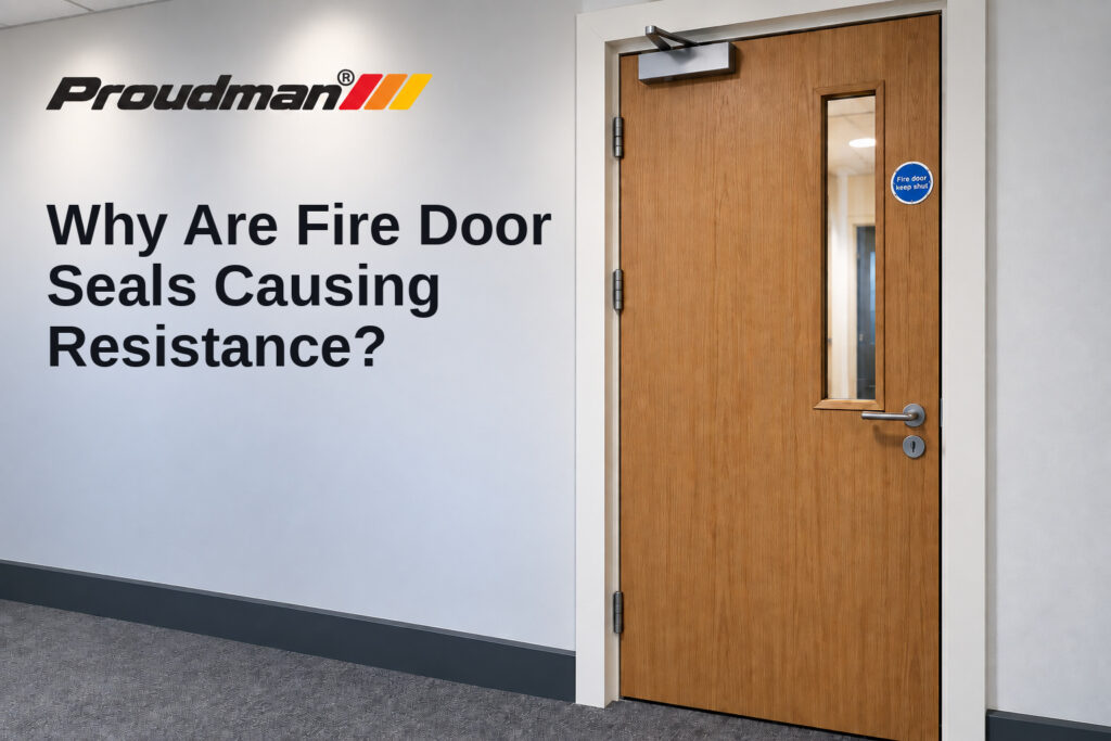 Fire door seals creating resistance during closing