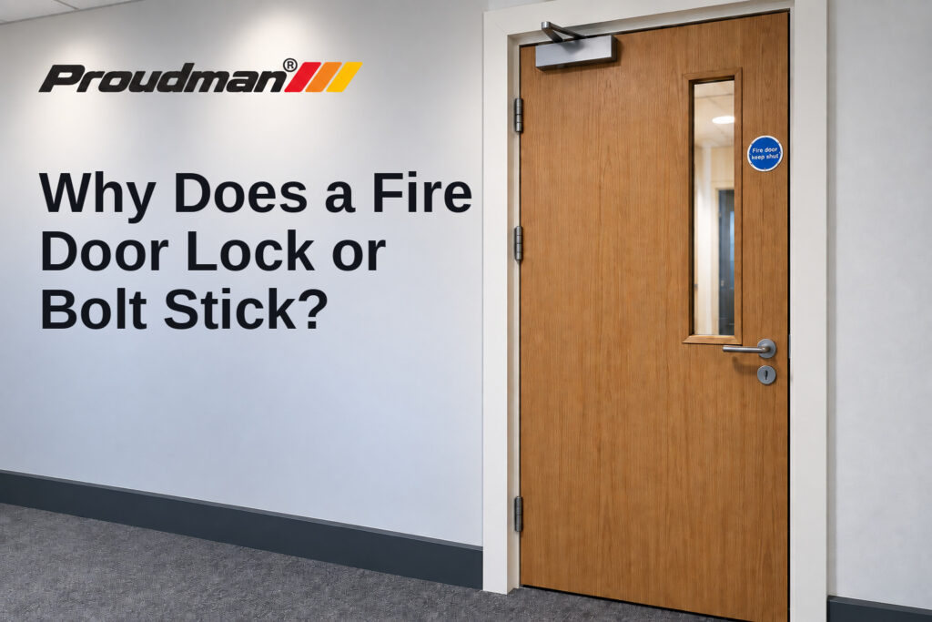 Fire door lock or bolt sticking
