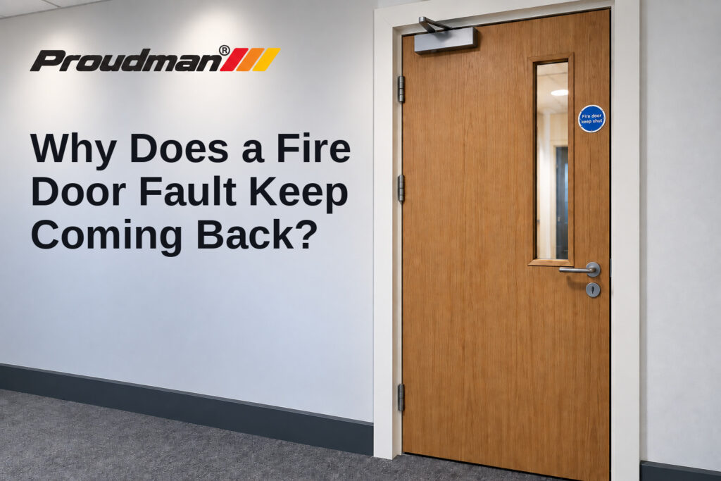 Fire door fault returning after previous repair