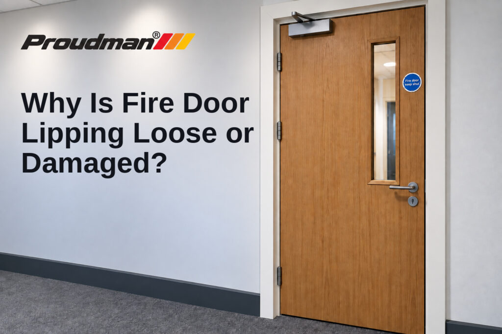 Fire door lipping loose or damaged
