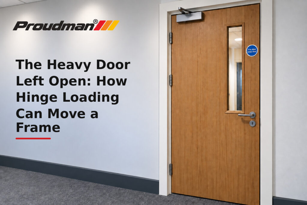 The Heavy Door Left Open: How Hinge Loading Can Move a Frame - fire door guidance from Proudman Fire Systems