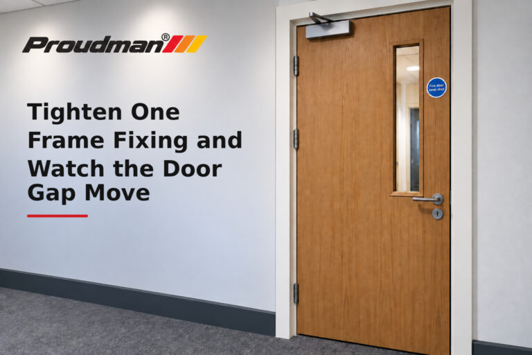 Tighten One Frame Fixing and Watch the Door Gap Move