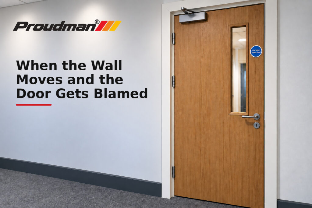 When the Wall Moves and the Door Gets Blamed - fire door guidance from Proudman Fire Systems