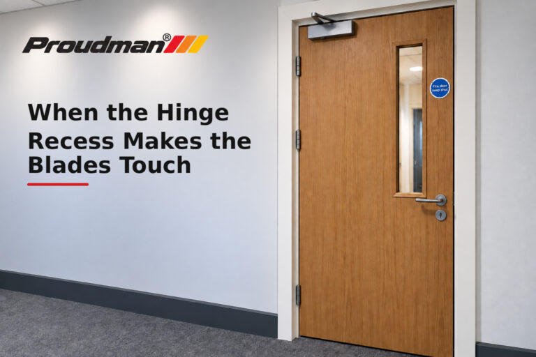 When the Hinge Recess Makes the Blades Touch