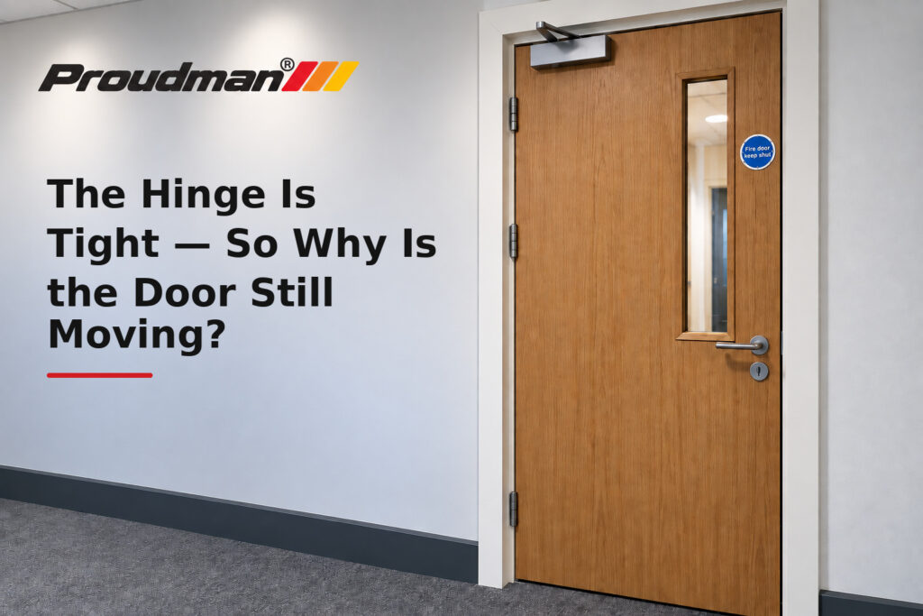 The Hinge Is Tight — So Why Is the Door Still Moving? - fire door guidance from Proudman Fire Systems