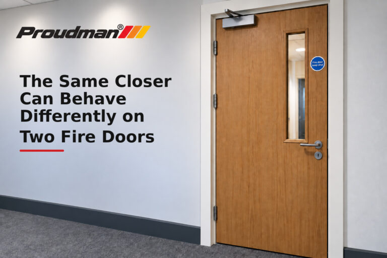 The Same Closer Can Behave Differently on Two Fire Doors