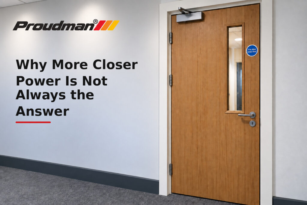 Why More Closer Power Is Not Always the Answer - fire door guidance from Proudman Fire Systems